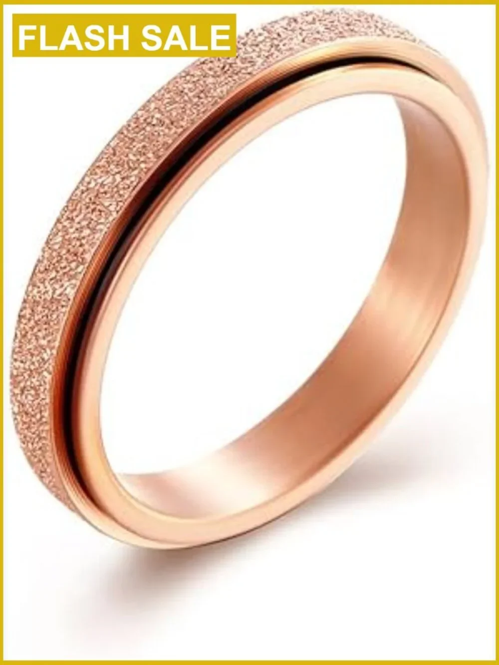 Anxiety Relief Spinner Ring Stainless Steel Fidget Wedding Band